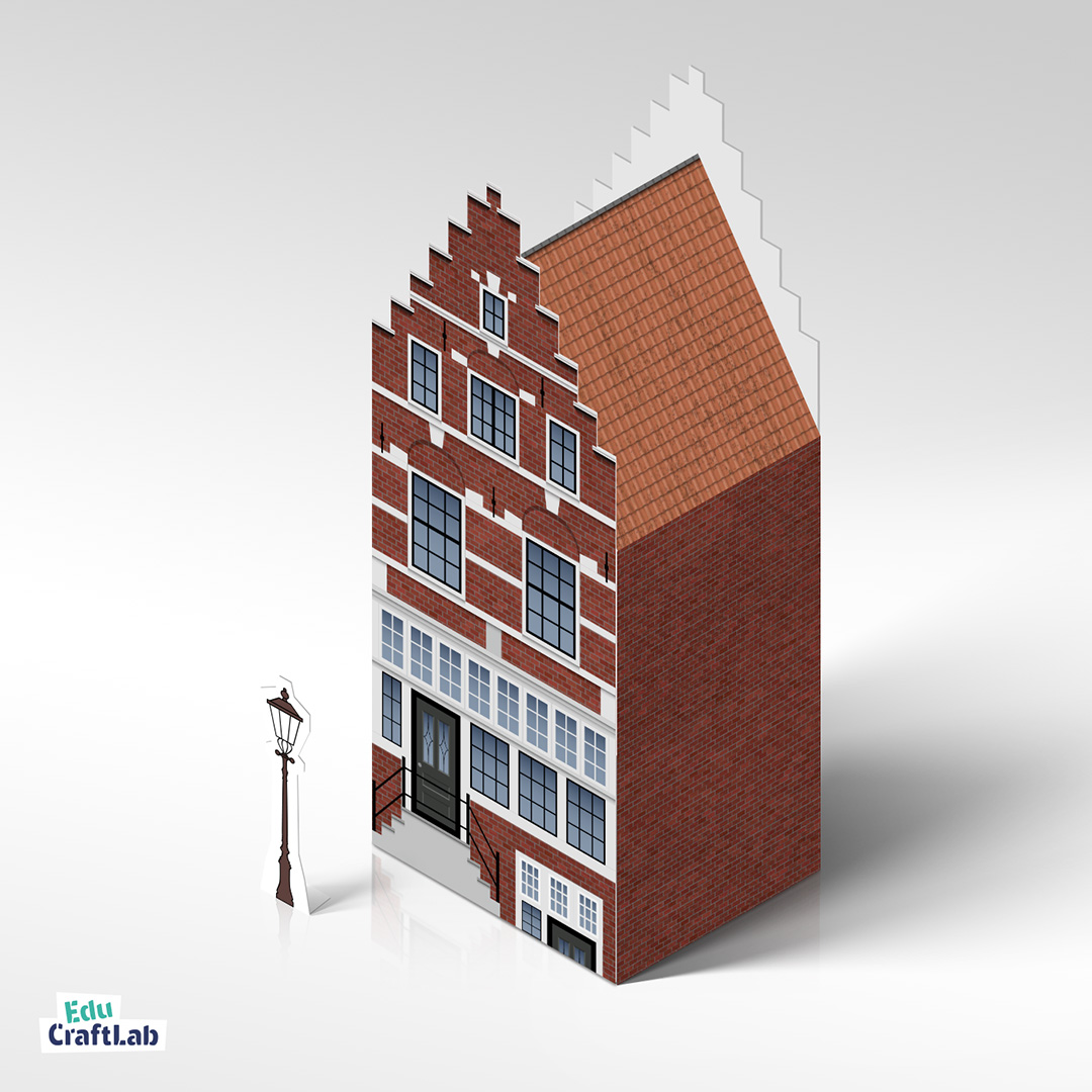 Printable paper model of Amsterdam Bridge for classrooms